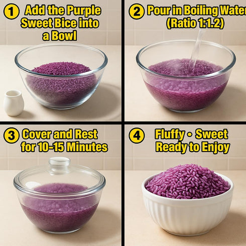 14.11OZ Dried Ube Konjac Rice Purple Sweet Potato Shirataki Rice Alternative Low Carb, Keto Friendly, Gluten-Free