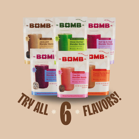 The Bomb Co. Blender Bomb, Java Jolt, Superfood Smoothie Mix with Coffee & Amino Acids, 10 Servings