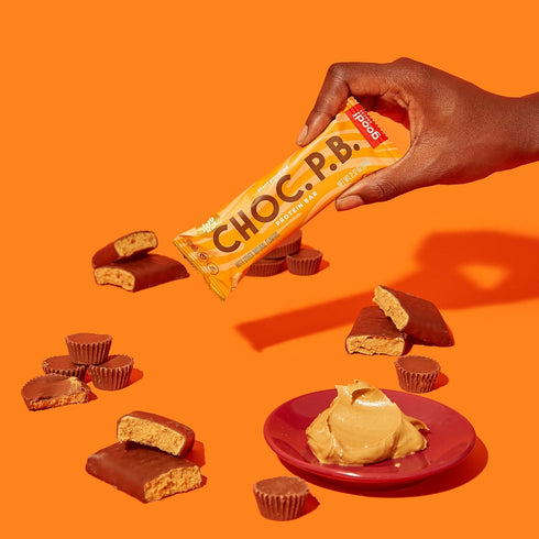 15g 12 good! Snacks Chocolate Peanut Butter Vegan Protein Bar, Soy & Gluten Free, Plant Based, Low Sugar, Clean