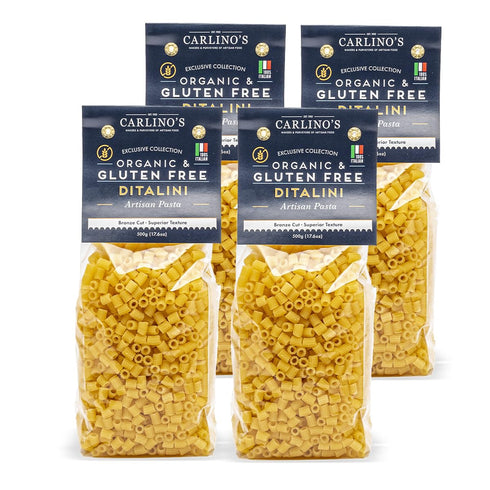 Carlino's Market Carlino's Gluten-Free Ditalini| Organic Corn and Rice Flour | Bronze Die Cut