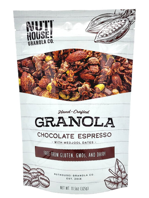 NutHouse! Granola Company - Premium Chocolate Espresso Granola | Certified Gluten-Free, Non-GMO,