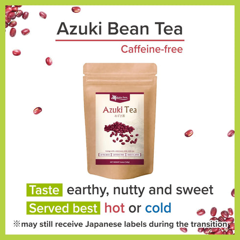 Visit the Store 40 Onkatsu Farm Azuki Bean Premium Japanese Tea Bags, Rich Nutty Flavor, Hot or Iced, Caffeine Free