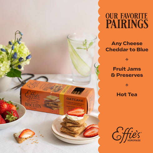 Pack 3 Pack Effie's Homemade Biscuits - Variety - Oatcakes, Walnut, Almond