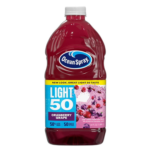 Ocean Spray Cran50 Cranberry Grape Juice Drink, 64 Fl Oz Bottle (Pack