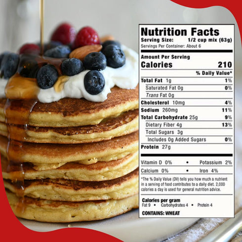 13.08 Oz Blueberry Cobbler Super Cakes, High Protein Pancake Mix, Healthy Protein Pancakes for a Nutritious Breakfast