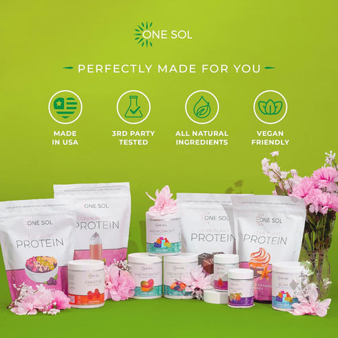 One Sol Greens, Super Greens Powder to Reduce Bloating & Improve Gut Health, Superfood Fresh Bloom Organic Greens Blend