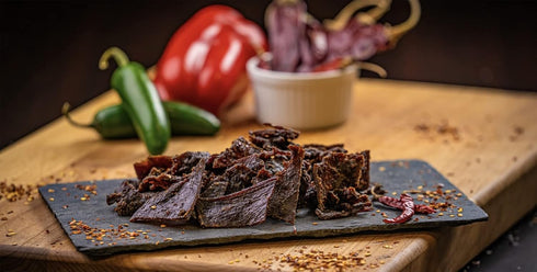 Glenwood Snacks 7 9oz ALARM Spicy Beef Jerky Scorpion Pepper, Ghost Pepper, Carolina Reaper, and Habanero