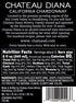 (3x 750 ml.) Chateau Diana Zero Alcohol California Chardonnay