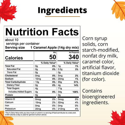 10 5 oz (Pack 2) Concord Foods Caramel Apple Kit: Fall Favorite Treat - Indulge in Chewy Apples! Makes Caramel Apples