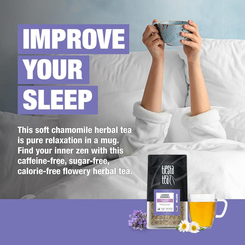 200 8 Tiesta Tea - Lavender Chamomile Herbal Tea, Loose Leaf, Calming Blend with Chamomile and Lavender, Caffeine-Free