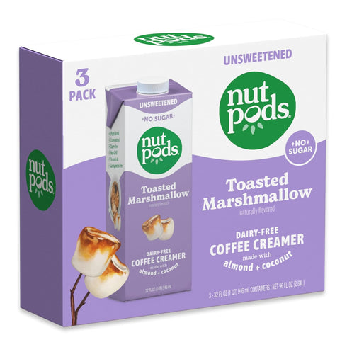 32oz 3-Pack nutpods unsweetened Toasted Marshmallow Dairy-Free Coffee Creamer