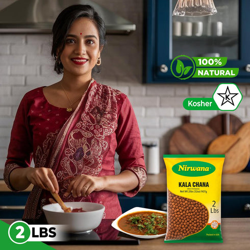 Kala Chana (Black Chickpeas) Whole Dried Chana for Cooking | Protein-Rich Legume for Salads, Curries & Stews | Pantry