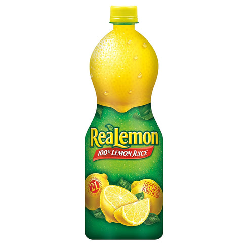 ReaLemon 100% 32 oz (Pack 12), Lemon Juice, fl bottle of Made with Lemon Juice from Concentrate, Gluten-Free, Sodium