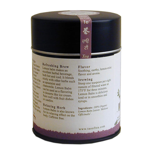 The Tao of Tea Lemon Balm Herbal Tea, Loose Leaf, 2.0 Ounce Tin