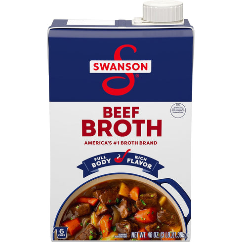 SWANSON S Beef Broth, 48 oz. Carton
