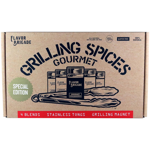 millhouse spice co. Set (4 7 Set) Flavor Brigade Gourmet Grilling Spices Gift for Guys, Dad, Men, BBQ Grill Accesories