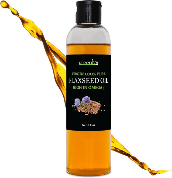 GreenIVe Flax Seed Oil Organically Grown100% Pure Cold Pressed High Vegan Omega