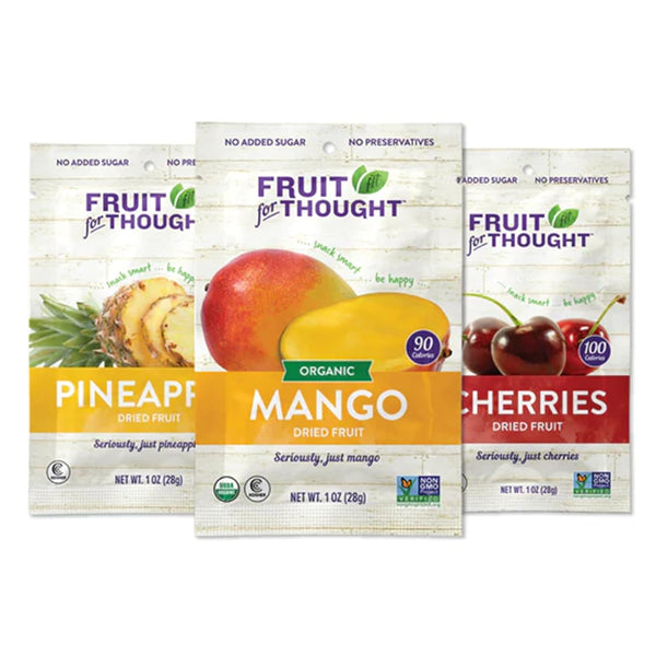 Fruit For Thought Healthy Non-GMO Dried Fruit Snacks Variety Pack, 1 Ounce