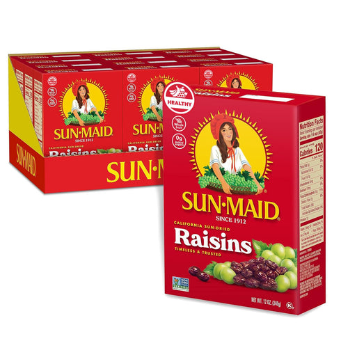 Sun-Maid California Sun-Dried Raisins - Sharing-Size Box - Dried Fruit for Healthy