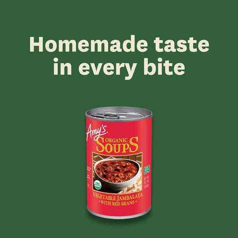 14.2 Oz, Pack 6 Amy's Soup, Organic Vegetable Jambalaya