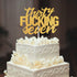 Thirty Seven Gold Glitter Cake Toppers, 37 Years Old 37th Birthday Anniversary Party Decorations Supplies