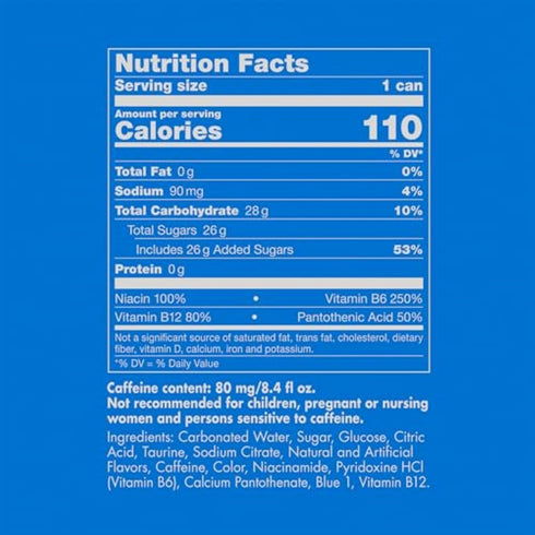 8.4 Oz 24 Pack Red Bull Sea Blue Edition Energy Drink, Fl Can