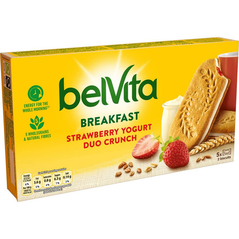 Pack 8 (8 5 40 Kraft Belvita Strawberry Yogurt Crunch of Boxes of bars, Total Bars)