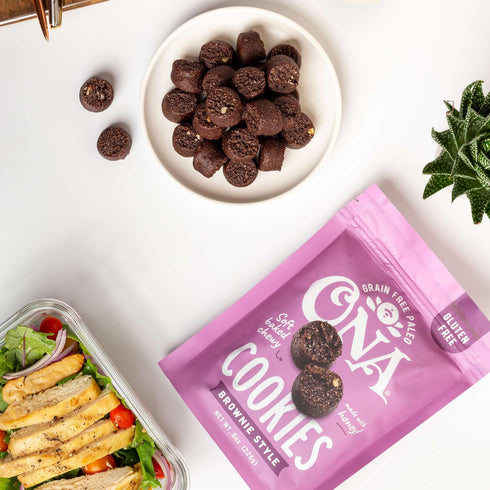 4-pack, Ona Brownie-Style Cookies Made with Honey and Dark Chocolate, Ready to eat, Gluten free, Grain free, Dairy