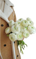 18 Fresh white ranunculus cut flowers, handpicked by a florist, perfect for bouquets, weddings, and home dcor, exuding