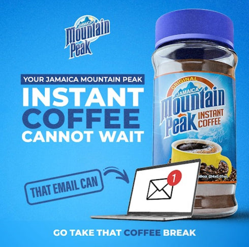 (2 Pack, 3.5 oz Jamaica Mountain Peak Instant Coffee, Authentic Jamaican Coffee, Rich Bold Flavor Jars)