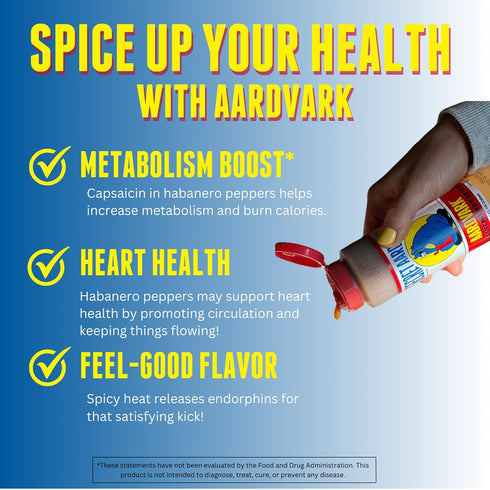Secret Aardvark Habanero Hot Sauce - Medium Spiced Hot Sauce with Habanero Peppers & Roasted Tomatoes