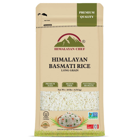 Himalayan Chef Basmati Rice,Extra Long Grain Rice Fluffy Quick Cooking Aromatic -