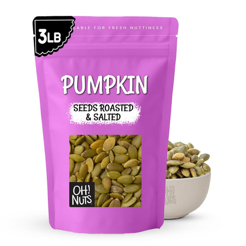 Oh! Nuts Pumpkin Seeds - Roasted Salted - 3 lb - No