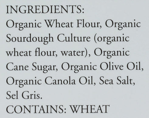 6 Rustic Bakery, Flatbread Sel Gris Organic, Ounce
