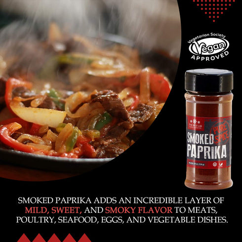 The Spice Lab Smoked Paprika Powder - Premium Gourmet Spanish Paprika, 1.8 oz. French Jar, Vegan, Non-GMO