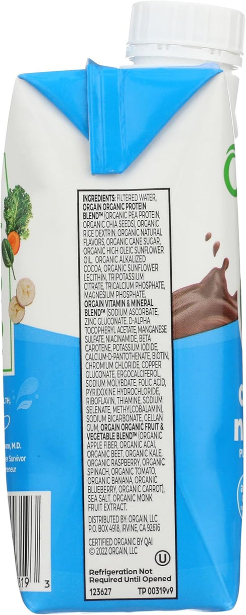 11OZ ORGAIN SHAKE SNGLE SMTH CHOC VEG