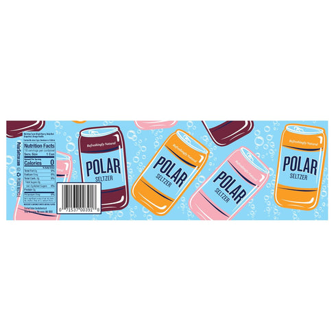 Pack, 12 oz 18 pack Polar Seltzer Water Crowd Pleaser Variety fl cans