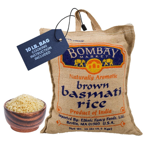 Bombay Market Bombay Basmati Brown Rice, 10-pounds Sack