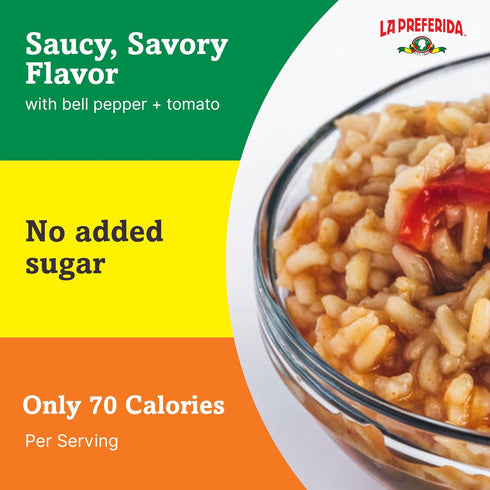 15oz. (Pack 6) La Preferida Canned Spanish Rice (Bold Flavor from Bell Pepper, Onion & Tomato) No Artificial Colors