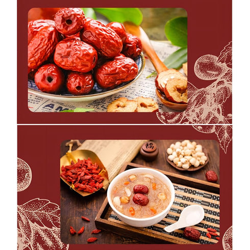 1.1lb/500g Mkostlich Jujube Date, Pitted Dates Bulk, Chinese Red Date, Large-size Jujubees, Sweet Dried Jujube Fruit