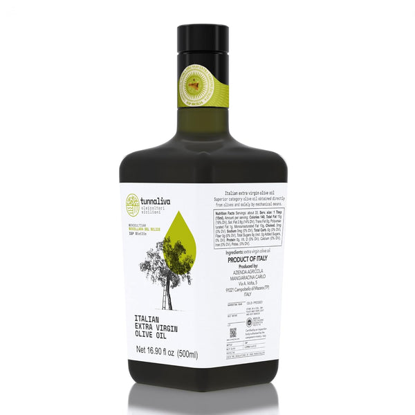 Tunnaliva Oleicoltori Siciliani Tunnaliva EVO Oil - Italian Extra Virgin Olive Oil - 100% Nocellara