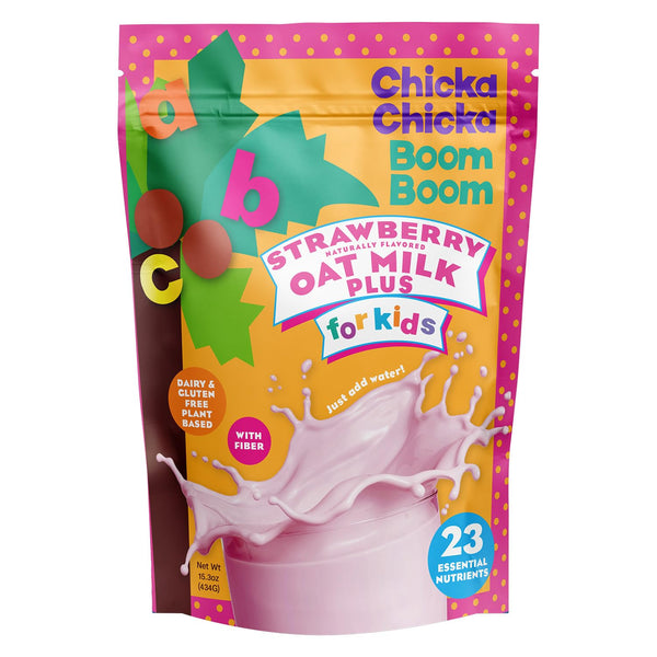 Chicka Chicka Boom Boom Strawberry Oat Milk Plus, Plant-Based Toddler Protein Drink
