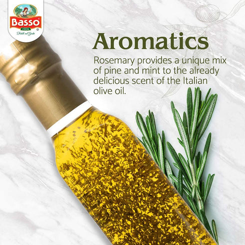 1904 8.5 Oz (250 ml), BASSO - Rosemary Oil, Infused Premium Extra Virgin Olive Oil, Fl Aromatic Essence, Enhance Flavor