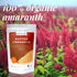 100% (5 oz) powbab Puffed Amaranth - Organic Amaranth Popped in USA Whole Puffs. Good Protein Source, No Oil or Salt