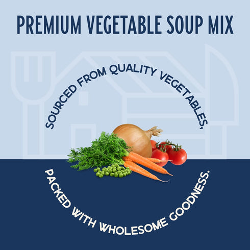 (9 oz, Harmony House Premium Vegetable Soup Mix - Dehydrated Vegetables for Cooking, Camping, Emergency Supply and More