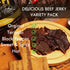 (5 2.5 oz. Jerky.com Beef Jerky Combo - Featuring Flavors Hot, Teriyaki, Original, Sweet & Spicy, Black Pepper