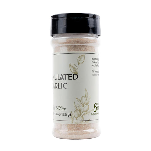 (4.8 Olive & Vine Granulated Garlic, Savory & Aromatic, Seasoning for Pasta, Roasted Vegetables, Grilled Meats, Rich