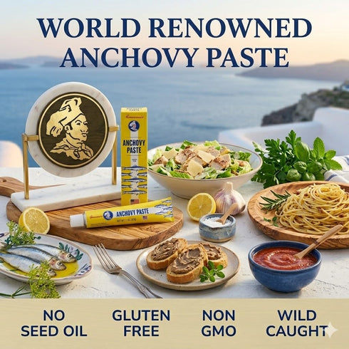 Giovanni's PASTE 2oz (Pack 3) Giovanni's Anchovy Paste, of | Seed Oil Free | Made in USA