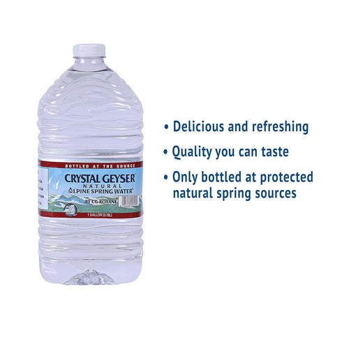 1977 4 512 OZ 0075140125151 CRYSTAL GEYSER SINCE NATURAL SPRING WATER PLASTIC JUG CT
