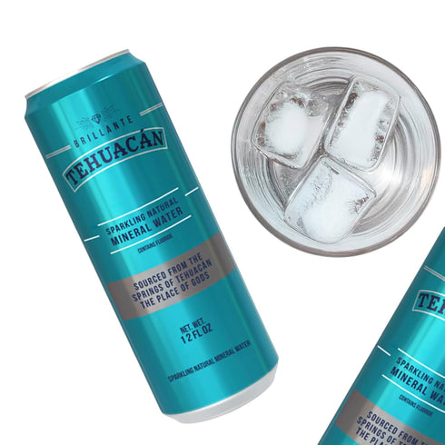 TEHUACN BRILLANTE 12oz 24 Pack Sparkling Mineral Water Can
